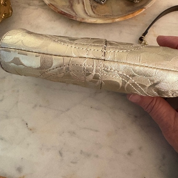 Coach Signature Metallic Wristlet - Picture 14 of 16